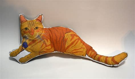Orange Tabby Cat Pillow Soft Toy Made To Order By Nerdpillo