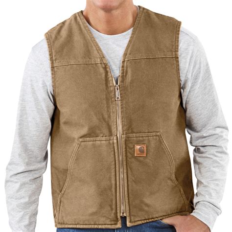 carhartt sandstone vest for tall men