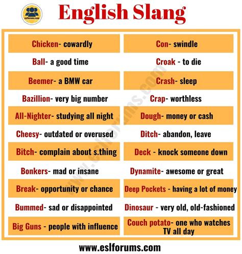 Slang Words List Of 100 Common Slang Words And Phrases You Need To Know