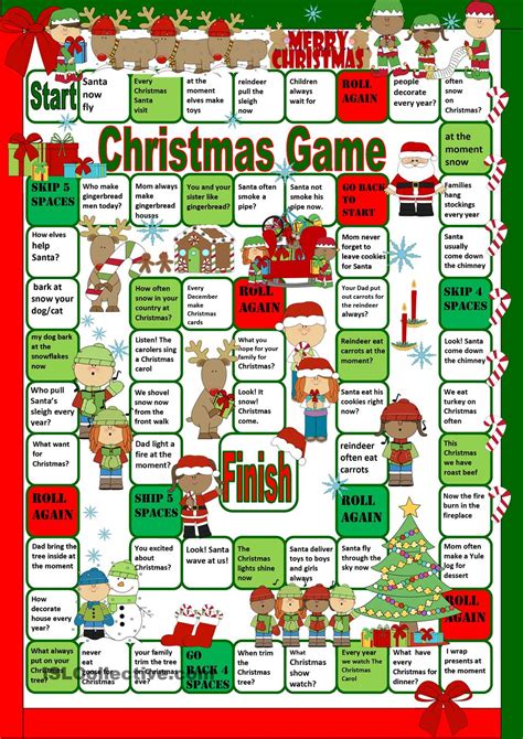 Valanglia A Funny Christmas Board Game Printable