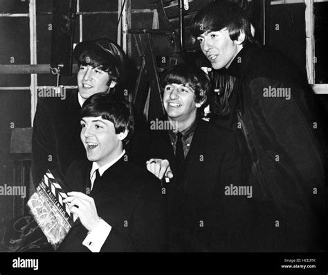 A Hard Day Night John Lennon Paul Mccartney Ringo Starr George Harrison Stockfotografie