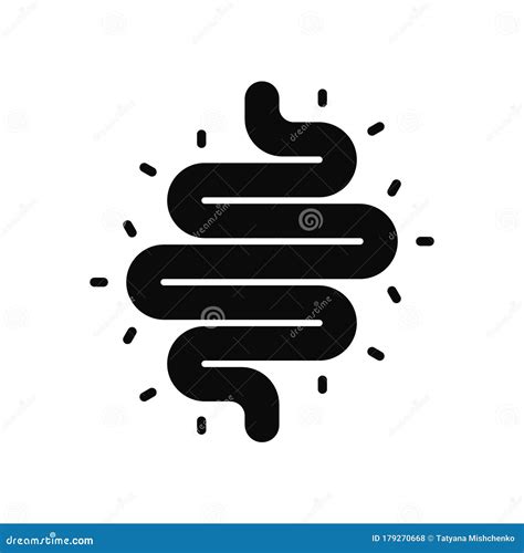 Gut Constipation Icon On White Background Colitis Sign Stomach