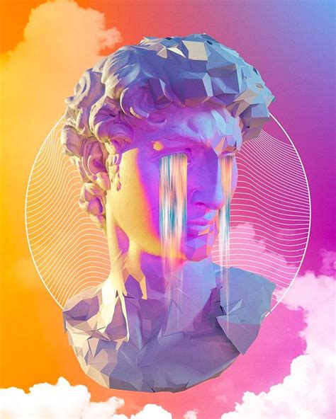 digital art and renaissance statues an unlikely combination that actually works art vaporwave