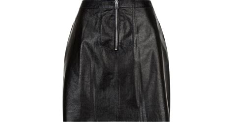 Sandro Leather Mini Skirt In Black Lyst