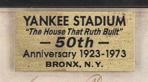 Lot Detail 1923 73 New York Yankees 50th Anniversary Home Plate With Facsimile Signatures