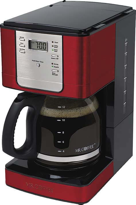 Best Buy Mr Coffee 12 Cup Coffeemaker Metallic Red Jwx36 Np