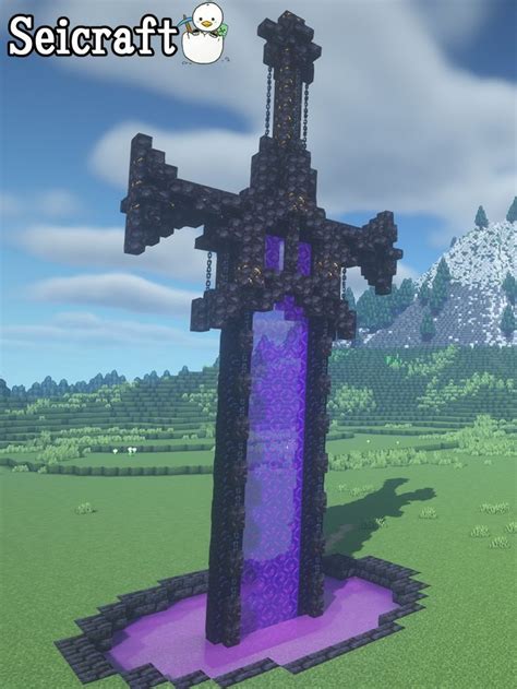 Minecraft Nether Sword Portal Minecraft Castle Designs Minecraft