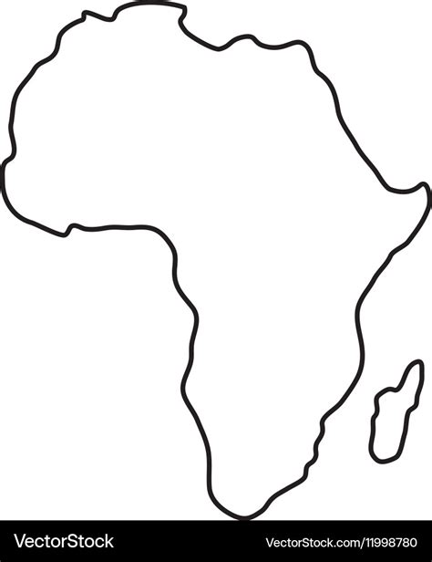 Map Of Africa Continent Silhouette On A White Backgro