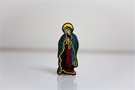 Virgin Mary Enamel Pin Etsy