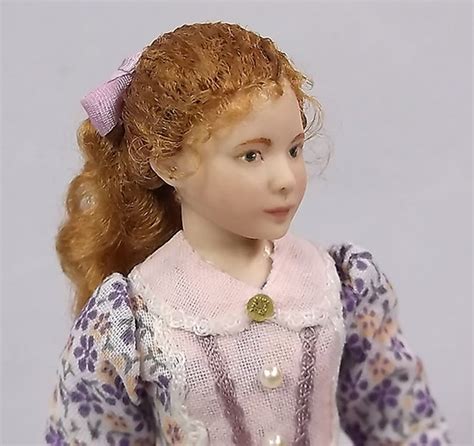 miniature dollhouse doll in 1 12 scale victorian or edwardian etsy
