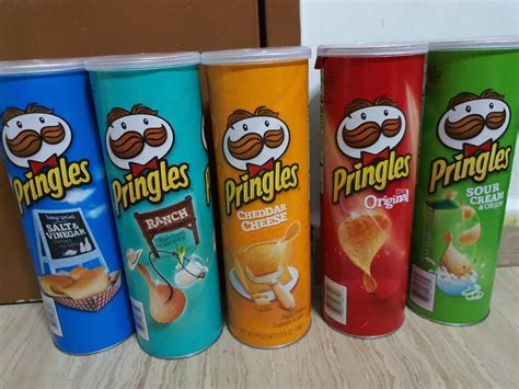 Us Pringles Assorted Flavors Food And Drinks Packaged And Instant Food On
