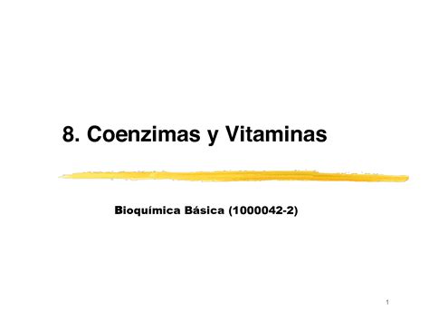 Solution 8 Coenzimas Y Vitaminas Studypool