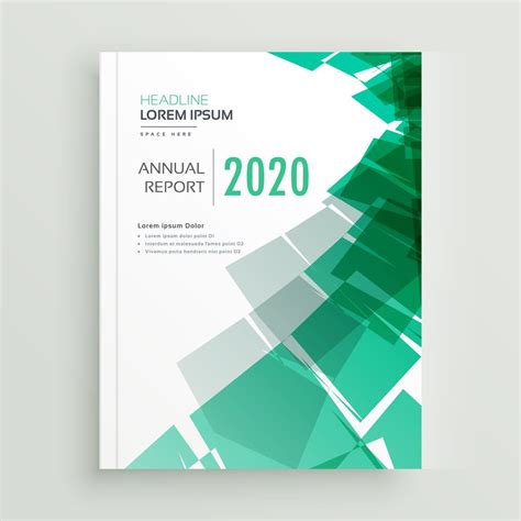 Abstract Green Business Book Cover Page Or Brochure Template Download