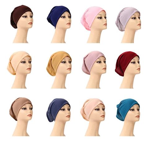 Ramadan Stretch Cotton Inner Hijab Cap For Muslim Women Islamic Modal Underscarf Muslim Hat With