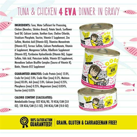 buy best feline friend b f f tuna and chicken 4 eva with tuna and chicken in gravy cat food by