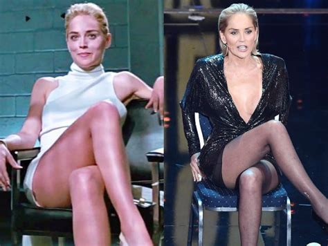 Sharon Stone Recreates That Famous Basic Instinct Leg Crossing The