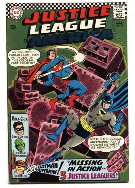 Justice League Of America 52 Comic Book 1967 Dc Vf Comic Books