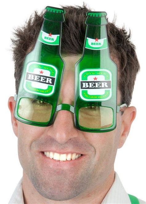 Novelty Beer Bottle Glasses | Funny Green Beer Bottle Glasses
