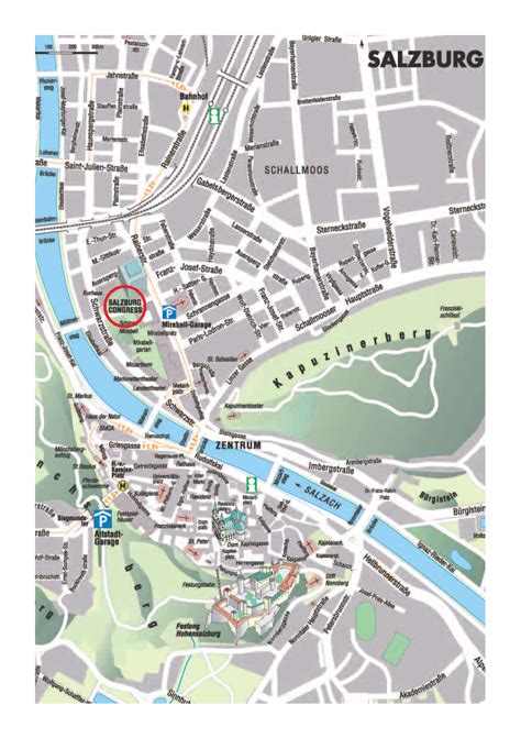 Salzburg City Map Printable
