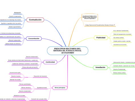 Principios Rectores Del Sistema De Justici Mind Map