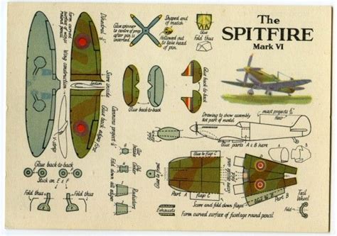 9free Spitfire Plane Papercraft Template Fdlknjelg