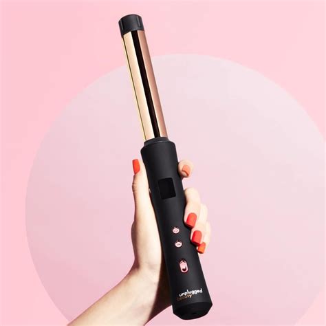 Unplugged Beauty Cordless 1 Curling Wand Unplugged Cordless Rose