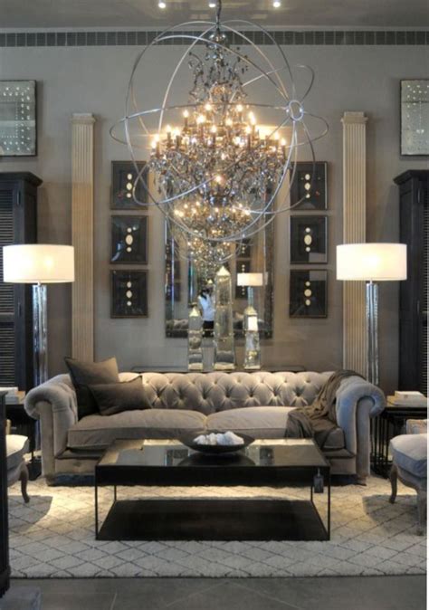 Symmetrical Interior Design 15 Glam Living Room Modern