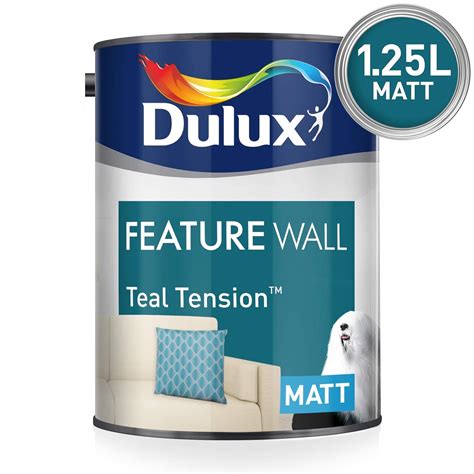 Dulux Feature Wall Matt Emulsion Paint For Walls And Ceilings Teal