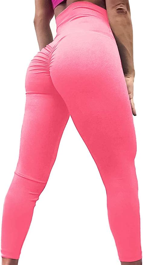a agroste women scrunch butt yoga pants leggings high waist waistband workout sport