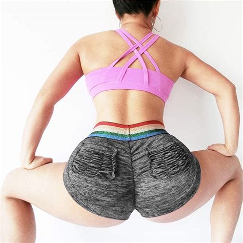 women sexy workout shorts high waisted lounge lingerie butt black size medium ebay
