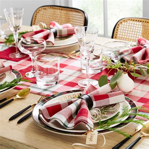 Winter Tartan Table Runner Williams Sonoma