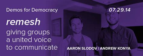 The Govlab Demos For Democracy Features Remesh A Platform For Group