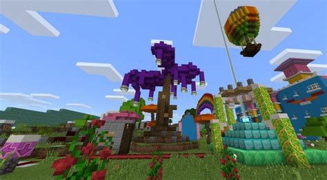Rainbow Castle Map For Minecraft Pe 120