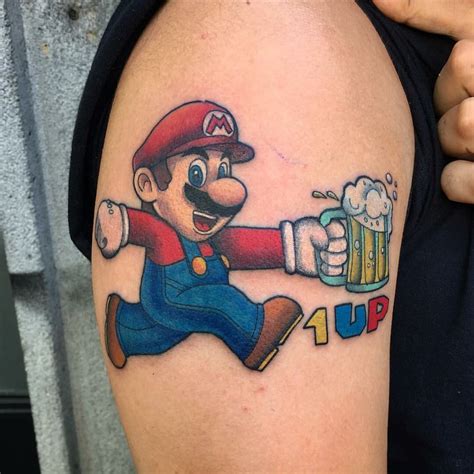 70 Tatuagens Do Super Mario Bros Criativas Super Mario Tattoo Mario