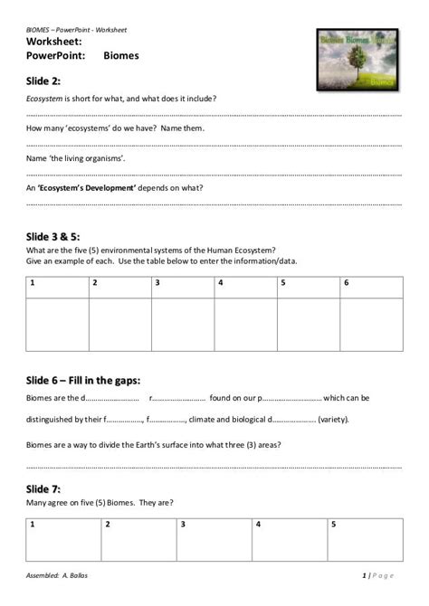 41 Ecosystems And Biomes Worksheet Answers Worksheet Information