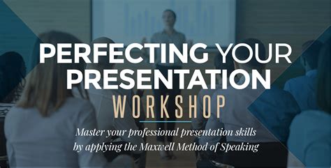 Perfecting Your Presentation Workshop Swiss Leaders Group
