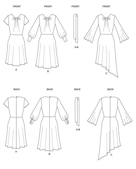 Misses Dress And Sash Butterick Sewing Pattern B6704 Etsy