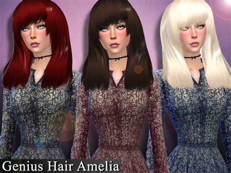 The Sims Resource Genius Hair Amelia