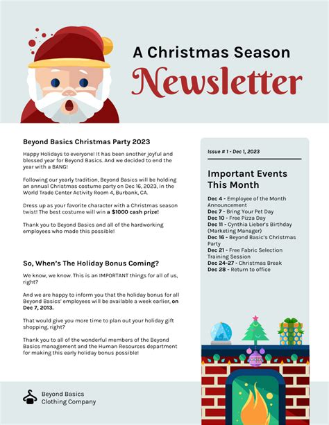 Christmas Newsletter Template Venngage