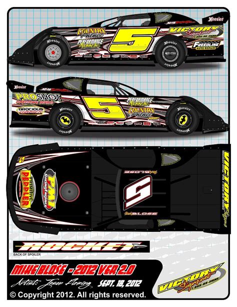 2012 Mike Blose Dirt Late Model Wrap 2 By 54warrior On Deviantart
