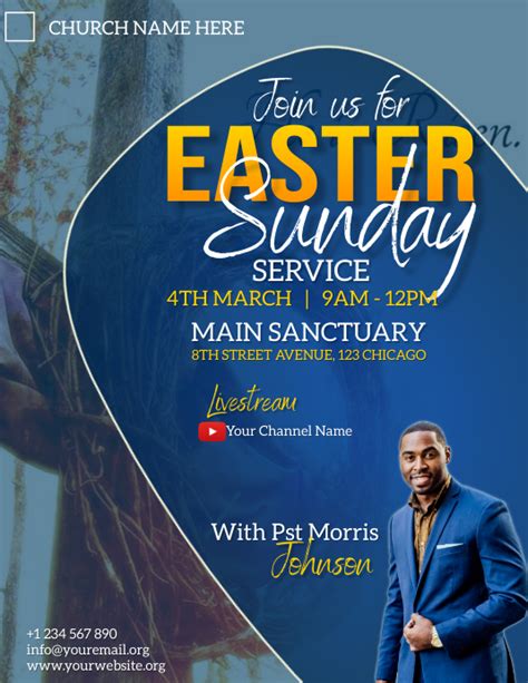 Copy Of Easter Sunday Service Flyer Postermywall