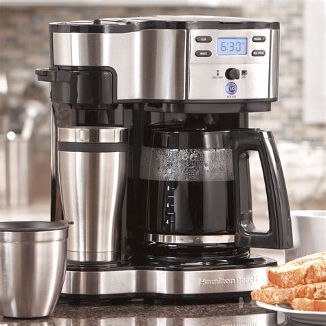 The coffee maker set includes 10 paper filters and a scoop. Hamilton Beach The Scoop Two Way 12 Cup Brewer Coffee ...