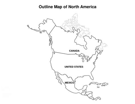 Mapa De América Del Norte Para Colorear Imprimir E Dibujar