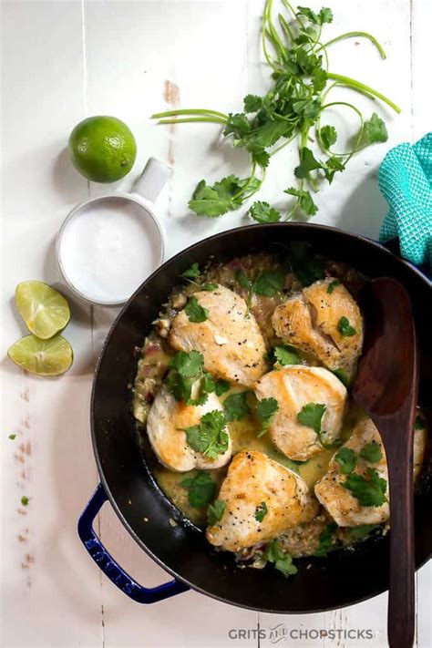 The sauce is silky and zesty. coconut lime skillet chicken (whole30/paleo) - Grits and ...