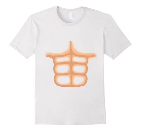 Mens Funny Muscle Six Pack Muscle Abs Tshirt Fake Abs Gym Novelty