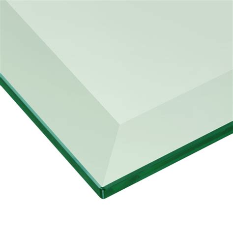 Custom Glass Tabletop Beveled Flat Polished Seamed Edge