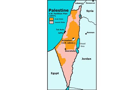 Map Of Israel And Palestine 1947 Ctip History Quiz Test Your