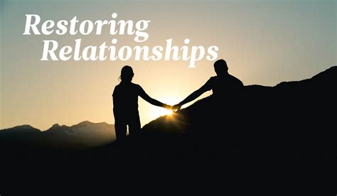 Restoring Relationships April 6 2019 The Allender Center