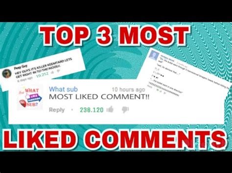 Please subscribe to this channel if you want. TOP 3 MOST LIKED COMMENTS ON YOUTUBE - YouTube