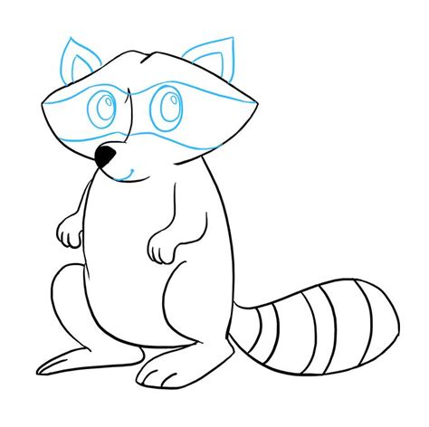 A Cartoon Raccoon With Glasses Sitting Down
